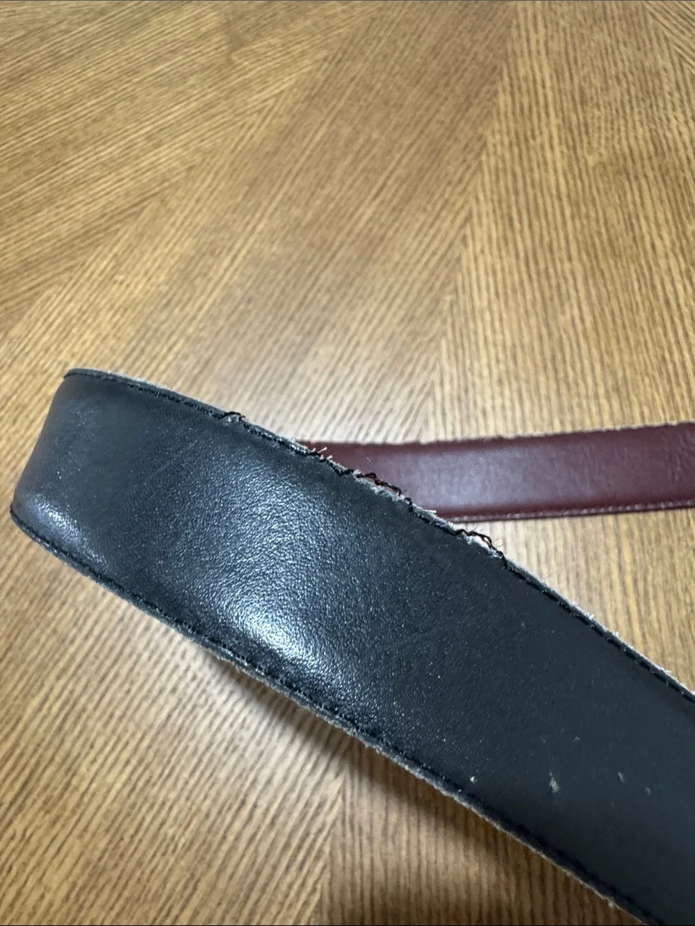 VINTAGE Yves Saint Laurent mens 34 black leather gold square belt